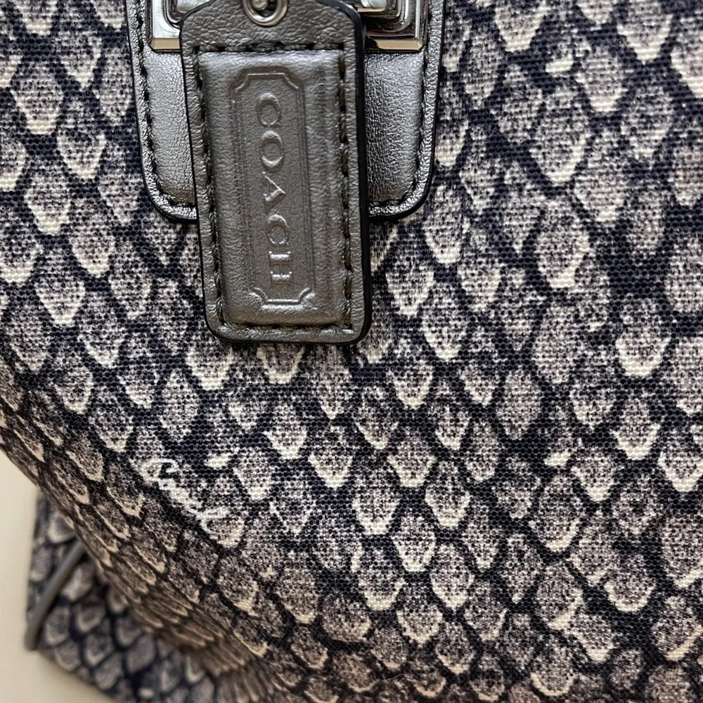 Coach Metallic Pewter Signature Satchel has G1393-F26037 Unique Coach Bag
